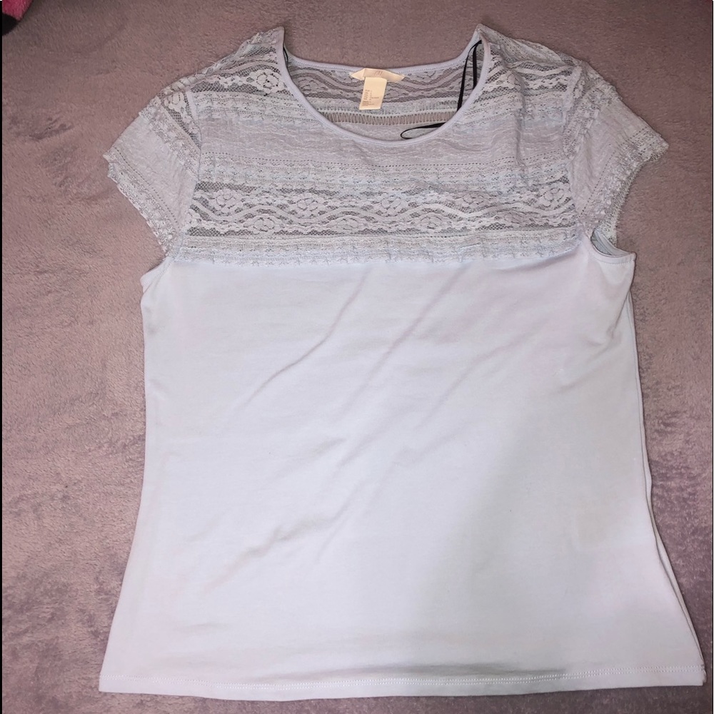 Baby Blue Lace Top